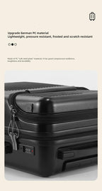 Hard Shell Cabin Luggage with Cup Holder, USB Port & TSA Lock