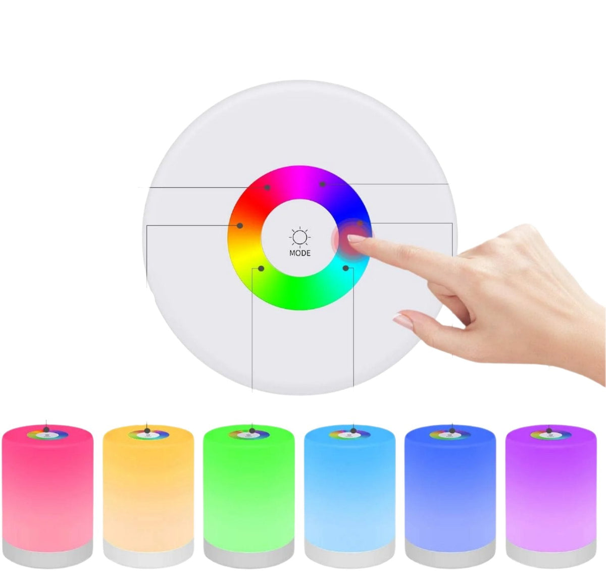 Dimmable Portable LED Lamp – Color Changing Table Lamp with Touch Control for Cozy Lighting