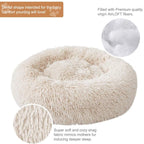 Beef Plush Calming Donut Dog Bed for Small to Large Dogs