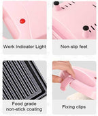 2-in-1 Sandwich Maker & Toaster | Non-Stick Auto-Sealing Plates for Quick Breakfasts, Snacks & Easy Cleanup