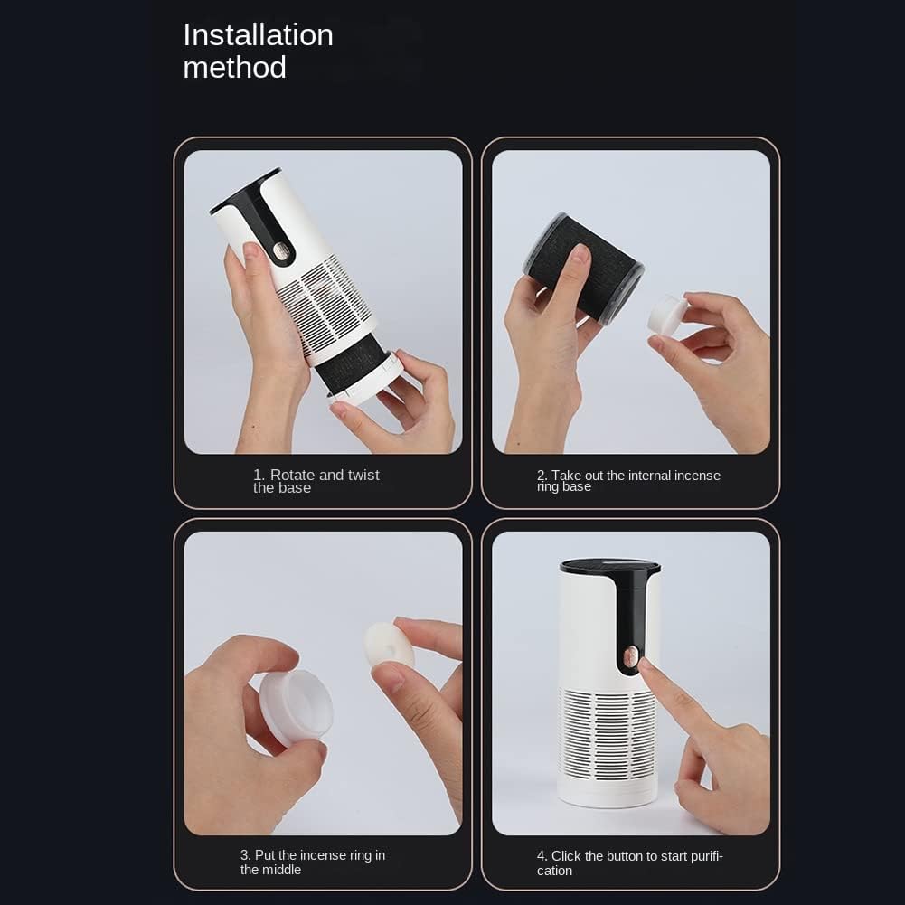 Portable Cleaner Purifier – USB Rechargeable Air Freshener with Activated Carbon & Aromatherapy