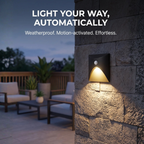LuminiPath - Waterproof IP65 Wall Light - Indoor and Outdoor Wall Light - Motion Sensor Wall Light LED