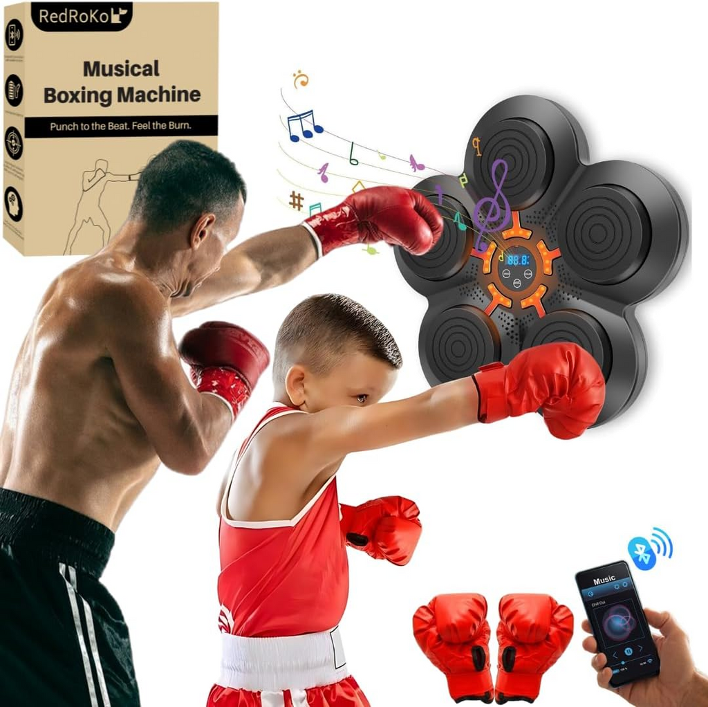 RhythmBox Wall Trainer – Smart Bluetooth Boxing Machine with Music & LED Reaction