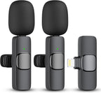 2-Pack wireless microphone for iPhone iPad