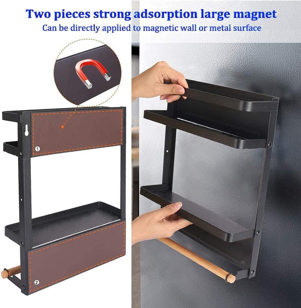 Magnetic Fridge Spice Rack with Paper Towel Holder – Oryden