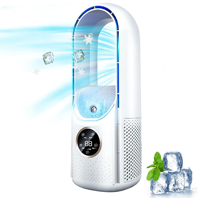 Bladeless Portable Fan | Ultra-Quiet, Ergonomic Design & Ideal for Home and Office Use