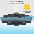 Solar-powered fountain for the garden – Flower design water feature for ponds and pools
