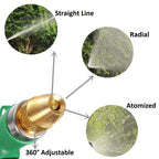Adjustable high-pressure garden hose nozzle with copper head
