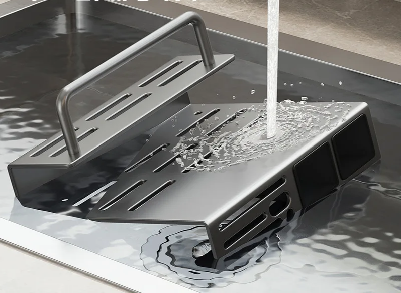 ChefSpace Wall-mounted Knife Holder with Cutting Board Storage – Stainless Steel