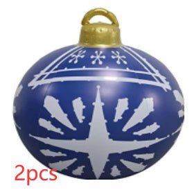 Inflatable Christmas Ball Outdoor Decoration 60cm – Weather Resistant PVC Christmas Decoration