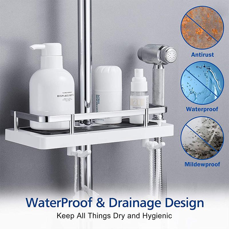 Bathroom Pol-Shower Shelf Holder