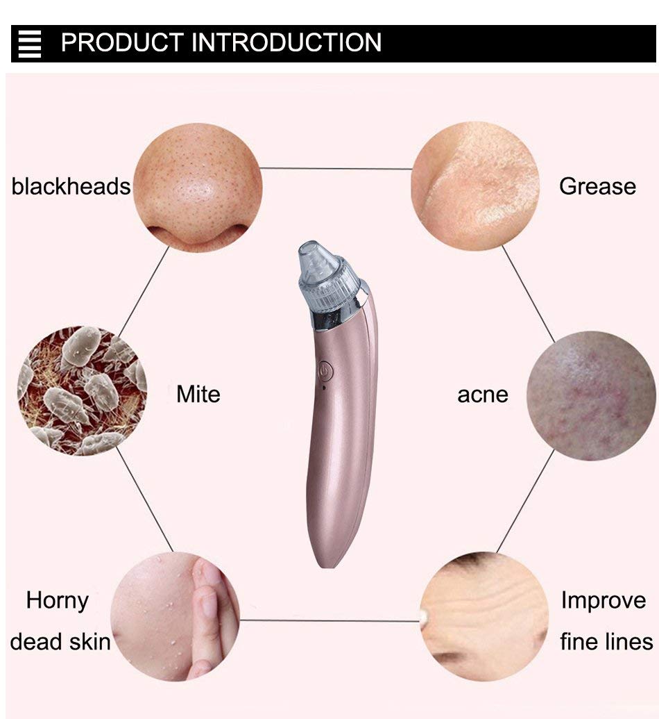 LuxeGlow Elite Blackhead Remover | Rechargeable 4-in-1 solution for a clear, radiant skin