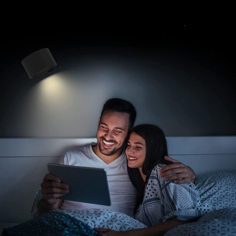 LED Wall Lights, Wall-mounted Lamps with Rechargeable Battery, 3 Color Temperatures & 3 Brightness Levels, 360° Rotatable Magnetic Ball, Wireless Wall Lights for Study, Reading, Nightstand