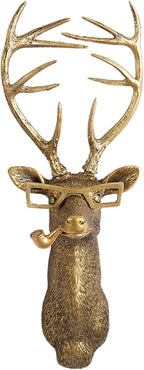 Resin Animal Head Wall Sculptures with Hand-Painted Details