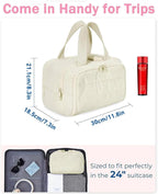 4-in-1 Puffy Toiletry Bag for Women – Large Travel Makeup & Skincare Organiser