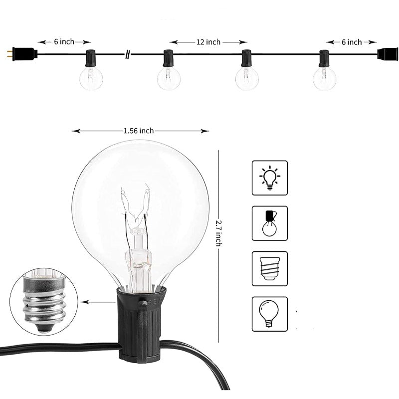 Royaleva Outdoor Dimmable String Lights - 20 ft LED Ambient Lighting