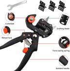 Grafting and cutting tool set for precise plant grafting