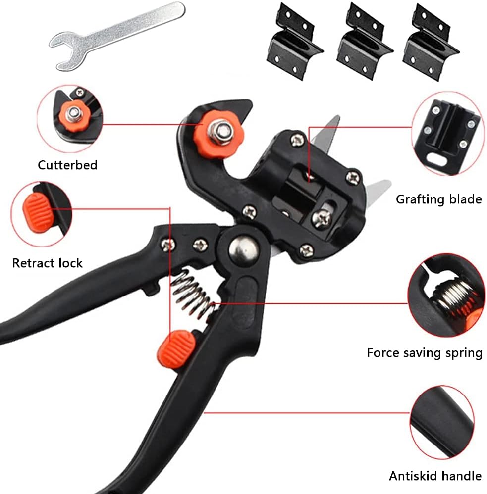 Grafting and cutting tool set for precise plant grafting