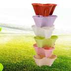 Stackable Plant Tower for Herbs and Vegetables – Vertical Garden Plant Pots for Indoor and Outdoor