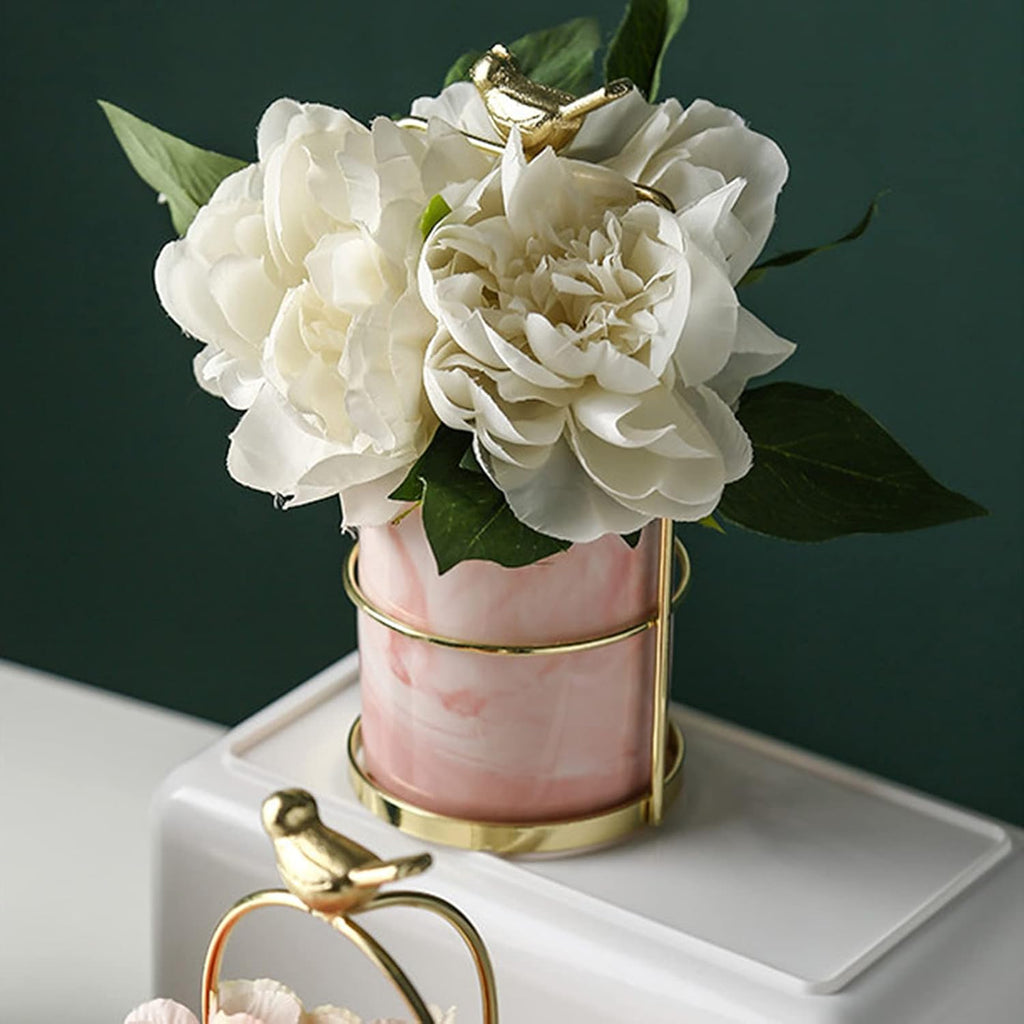 Flower plant pots with bird design for stylish decoration