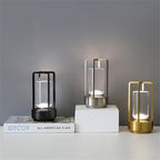 Wireless Lantern Lamp with Crystal Shade