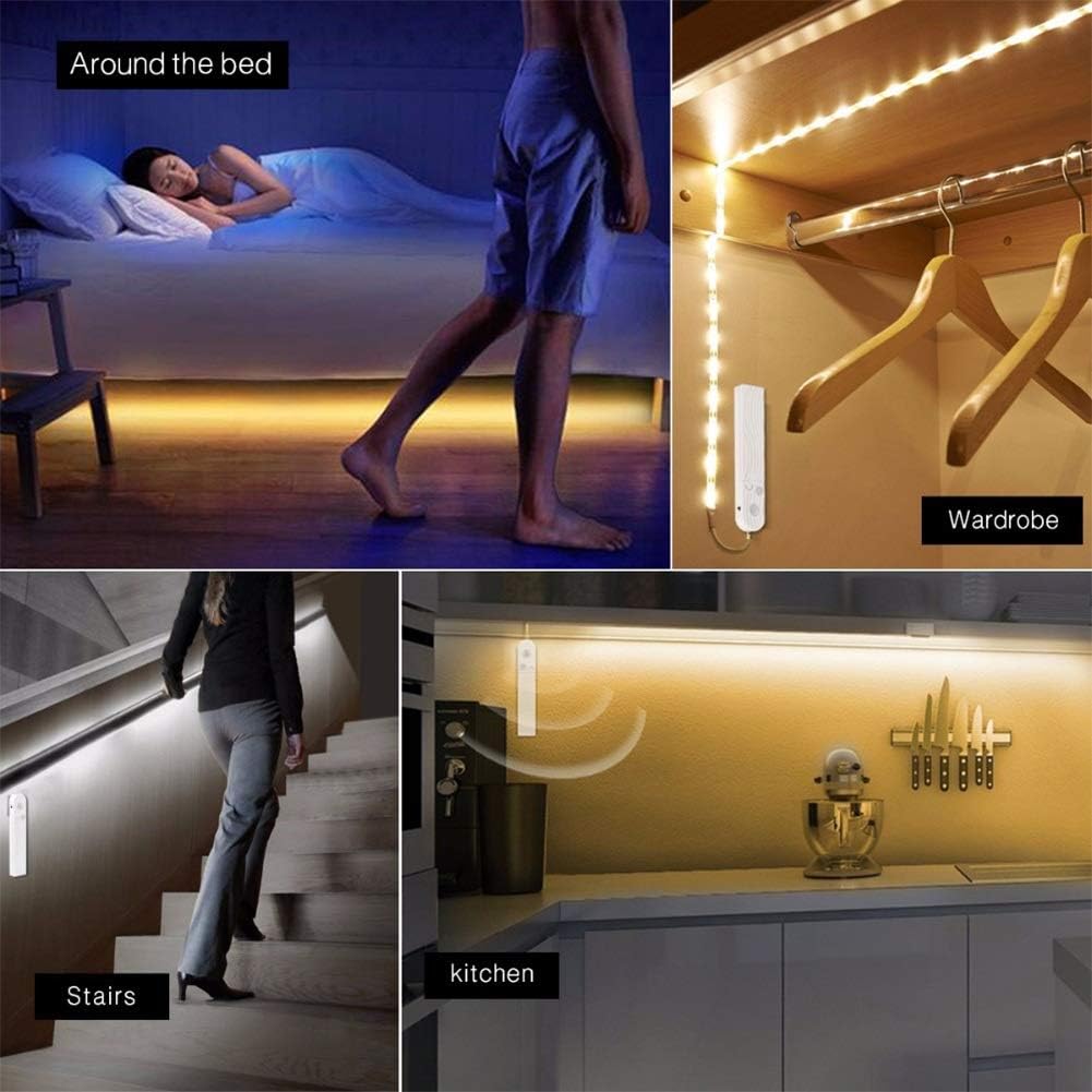 LED light strip with remote control – 2 meters flexible strip for decorative lighting in cabinets and shelves