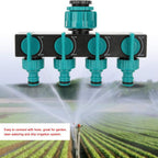 Universal 4-way garden hose splitter – Adjustable faucet splitter