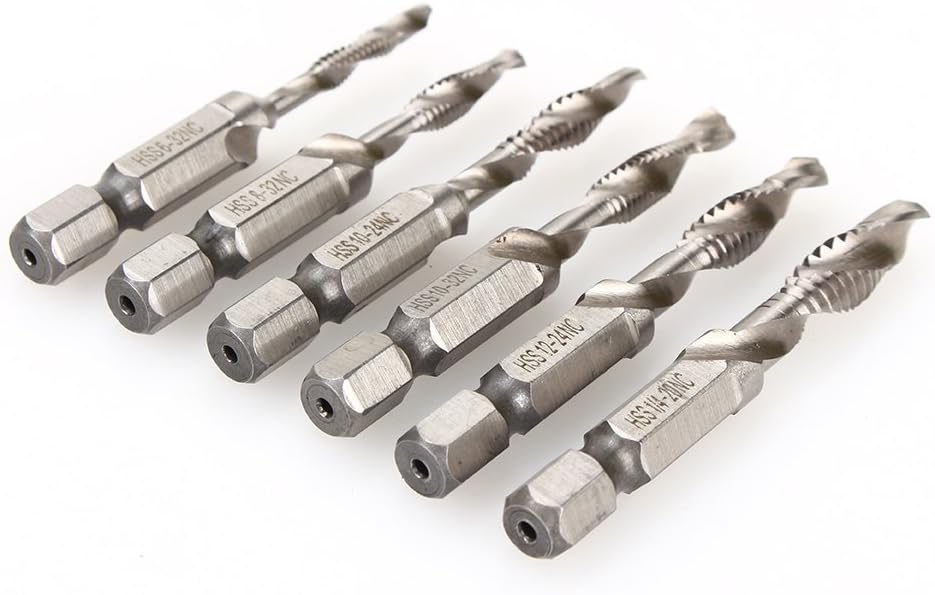 Screwdriver, 6.35 mm (1/4") screw plug, 6 pieces wrench