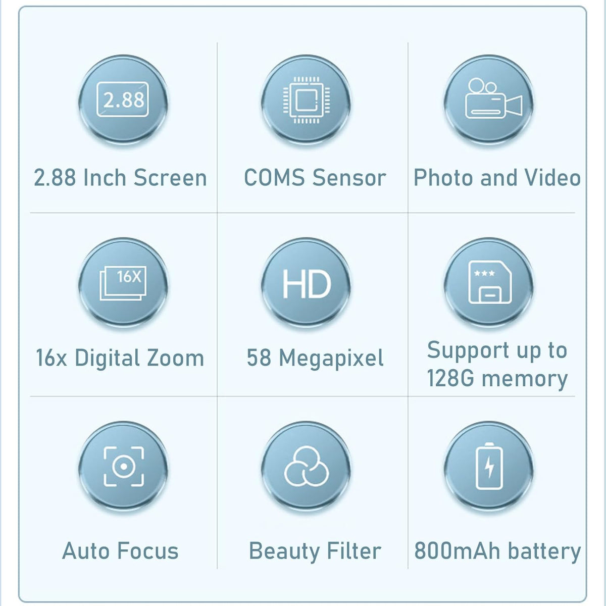 4K Compact Digital Camera with 58MP Photos and 16X Zoom – Lumora