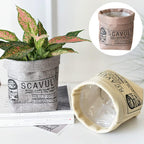 Decorative fabric plant pot with print – Versatile storage pot for plants and decor