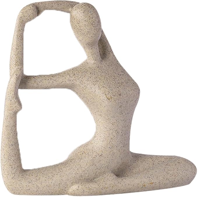 ZenJoy Woman in Yoga Statue – Modern Indoor Decoration Made of Resin
