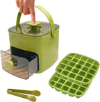 Ice cube tray with lid and waste, ice tray for freezer, flexible ice cube trays