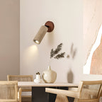 Adjustable Travertine Wood LED Wall Lamp and Ceiling Lamp
