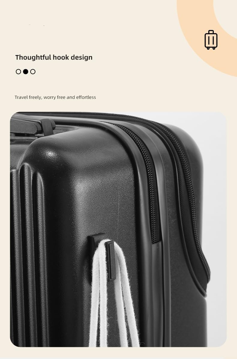Hard Shell Cabin Luggage with Cup Holder, USB Port & TSA Lock
