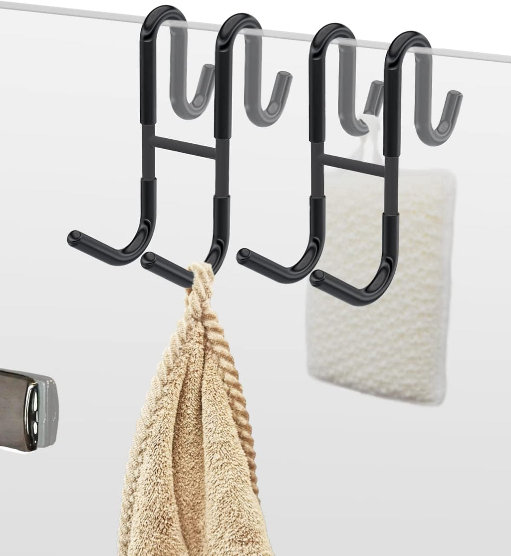 Rust-resistant door-mounted shower hook – Strong multifunctional hanging hook