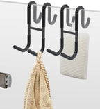 Rust-resistant door-mounted shower hook – Strong multifunctional hanging hook