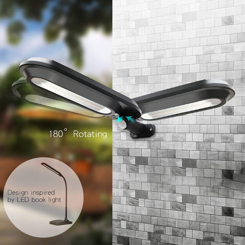 Solar LED Wall Light with Motion Sensor for Garden and Terrace Use