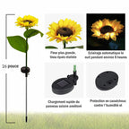Solar Sunflower Light, 2 Pieces