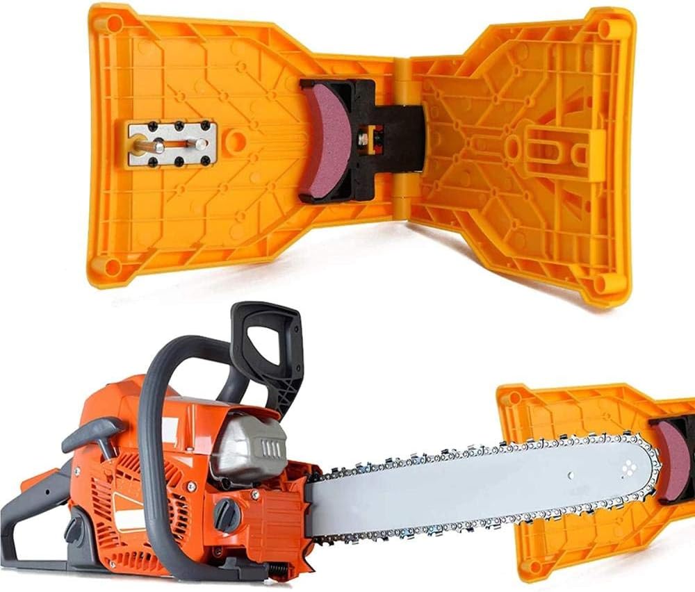 Chainsaw sharpener for precise sharpening of chains