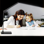LED desk lamp, touch control desk lamp with 3 brightness levels, dimmable office lamp with adjustable arm, foldable table lamp for desk bedroom nightstand office