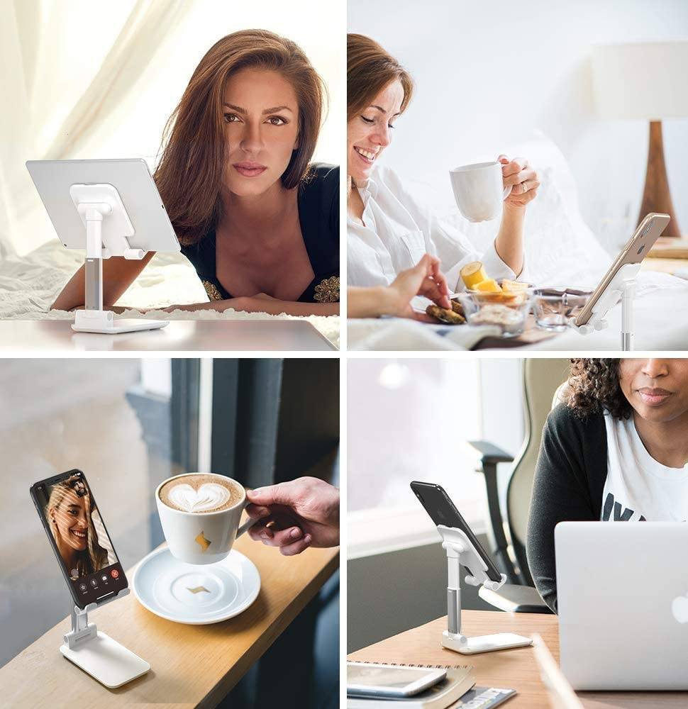 Folding Phone and Tablet Stand with Adjustable Height and Angle