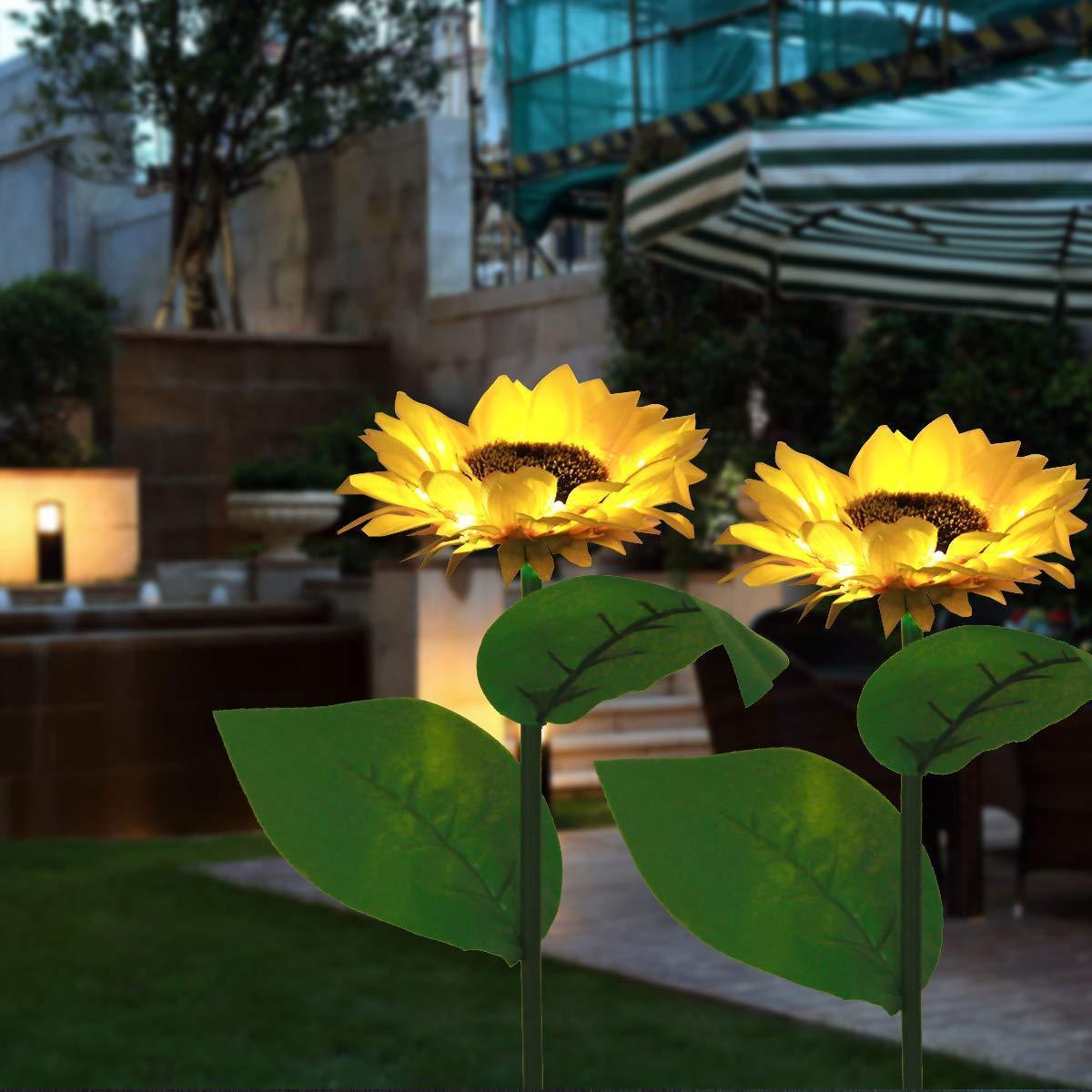 Solar Sunflower Light, 2 Pieces