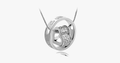 Forever Heart Pendant - White Gold