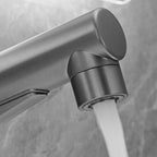 Modern Style Extendable Vessel Faucet Single Handle Low Arc Copper Vessel Faucet