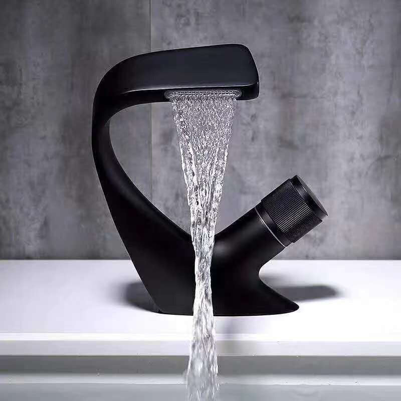 Contemporary Container Copper Brass Knob Handle Low Arch Container Faucet