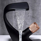 Contemporary Container Copper Brass Knob Handle Low Arch Container Faucet