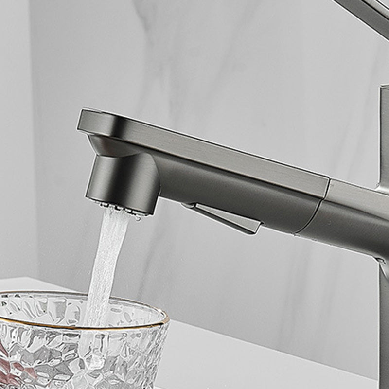 Contemporary Container Faucet Lever Handles Low Arc Copper Container Faucet