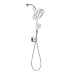 Home Round Dual Shower Heads Modern Style Wall Mounted Metal Dual Shower