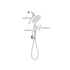 Home Round Dual Shower Heads Modern Style Wall Mounted Metal Dual Shower
