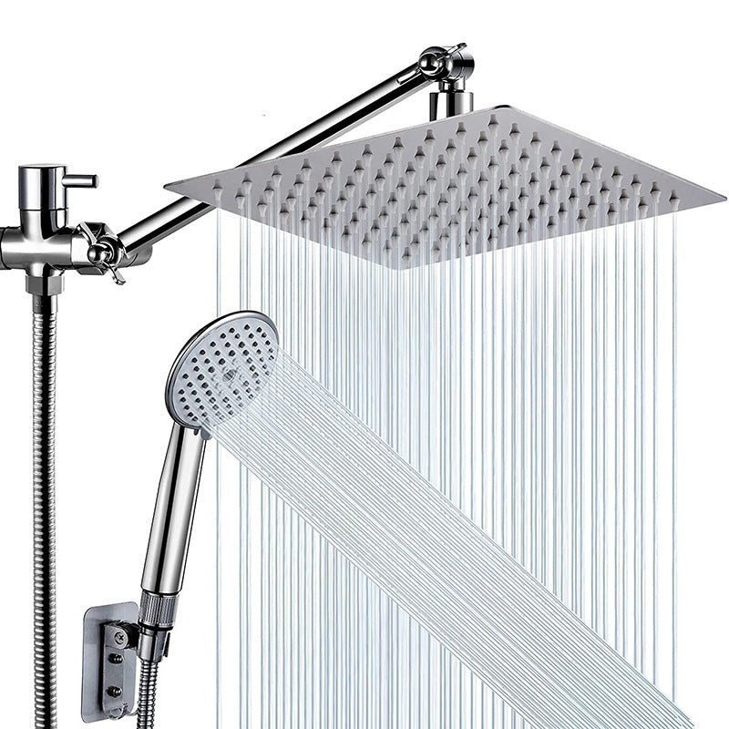 Square Shape Double Shower Heads Modern Home Metal Double Shower Heads